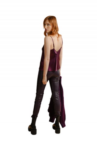 MOLLY BRACKEN KNITTED LEGGINGS PLUM