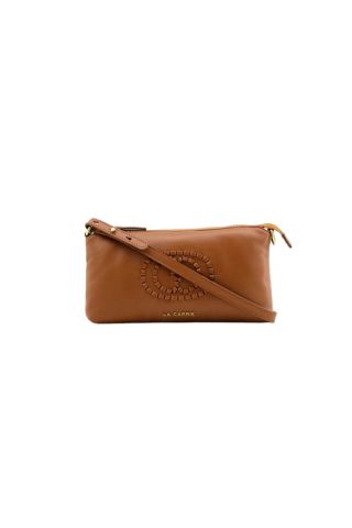 LA CARRIE WOVEN LOGO DOUBLE WALLET_BAG LEATHER CUOIO