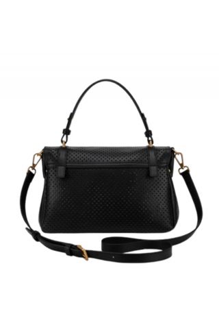 LA CARRIE ATENA MEDIUM SHOPPER HOLES LEATHER BLACK - 358965