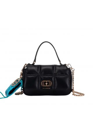 LA CARRIE SQ.PLOT HAND BAGUETTE LEATHER BLACK - 358960