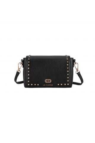 LA CARRIE FRIVOLOUS LUCY SHOULDER BAG TUMBLED LEATHER BLACK - 358971