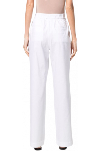 CALVIN KLEIN LINEN WIDE LEG PANT WHITE