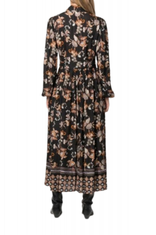 LIU JO WHITE WF2C46 ABITO LUNGO VISCOSA VISCOSA UNITA E STAM DRESS WF2219T3229_BLKBOHO