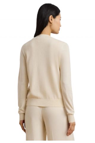 LAUREN RALPH LAUREN COTTON MODAL-LS CARDIGAN BEIGE/MULTI - 358061