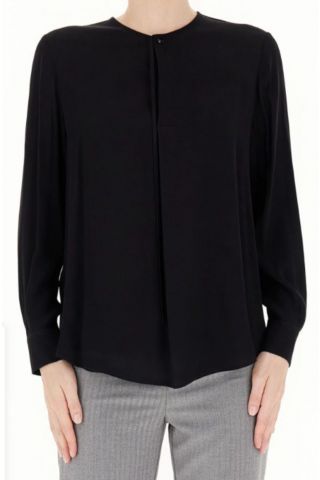 DIANA GALLESI WOMEN'S BLOUSE WITH CUFFES AND BUTTON BLACK