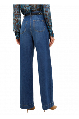 LIU JO DENIM UF2D04 ECS PANT FLARE CHAIN ECS DENIM BLUE CA