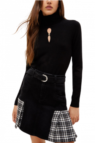LIU JO WHITE WF2M13 MAGLIA CHIUSA M/L DO.. BLACK