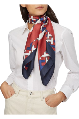 TOMMY HILFIGER ICONIC MONOGRAM SILK 90X90 0GY