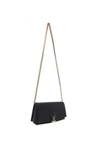 TOMMY HILFIGER - TH HER FLAP W/CHAIN BLACK - 358410