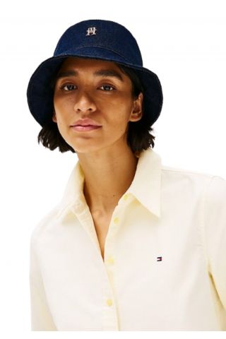TOMMY HILFIGER - ELEVATED CHIC DENIM BUCKET HAN BLUE - 358400