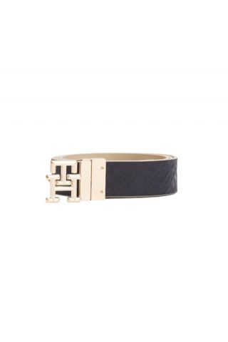 TOMMY HILFIGER - TH LOGO REV 3.0 LIGHT BEIGE/DARK BLUE - 358326