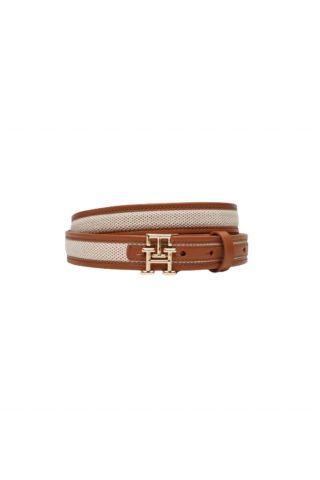 TOMMY HILFIGER - TH LOGO 2.5 CANVAS BROWN - 358323