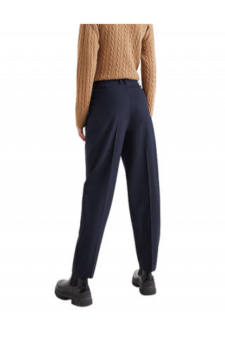 TOMMY HILFIGER WOOL BLEND PLEATED TAPERED PANT