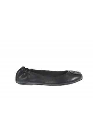 TOMMY HILFIGER FLEXIBLE LEATHER BALLERINA MIDNIGHT