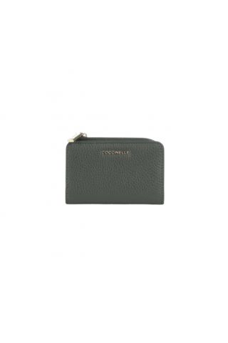 COCCINELLE METALLIC SOFT WALLET GRAIN.LEA ALGA - 358268