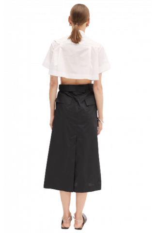 MeiMeiJ ABITO CON CINTURA OFF WHITE/BLACK SKIRT