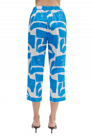 MeiMeiJ PANTALONE OFF WHITE/BLUE