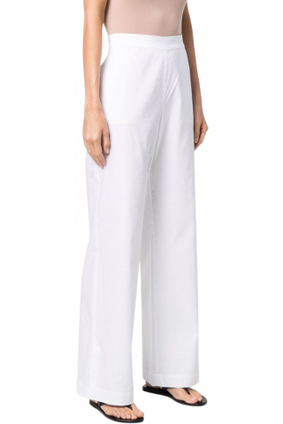 CALVIN KLEIN LINEN WIDE LEG PANT WHITE