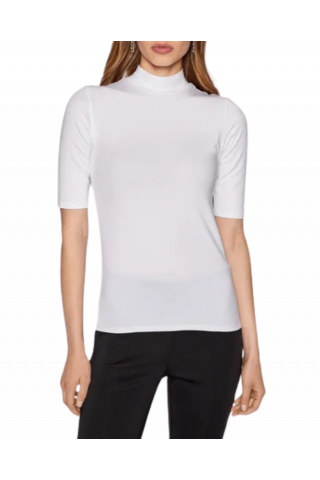 CALVIN KLEIN TONAL LOGO HS MOCK NECK TOP YAF