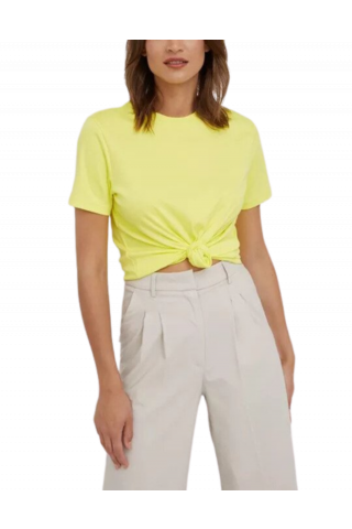 CALVIN KLEIN MICRO LOGO RELAXED T-SHIRT YELLOW