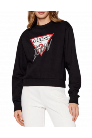 GUESS CN ICON SWEATSHIRT BLACK