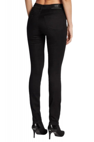 CALVIN KLEIN MID RISE SKINNY DENIM BLACK 1BY