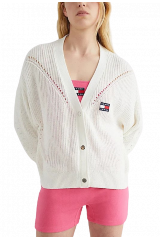 TOMMY HILFIGER TJW BOXY BADGE STITCH CARDIGAN YBL