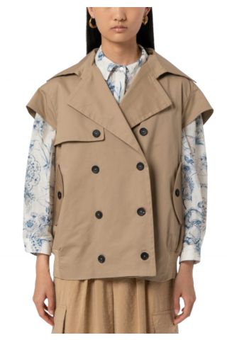 FRACOMINA GILET TRENCH BEIGE - 358122