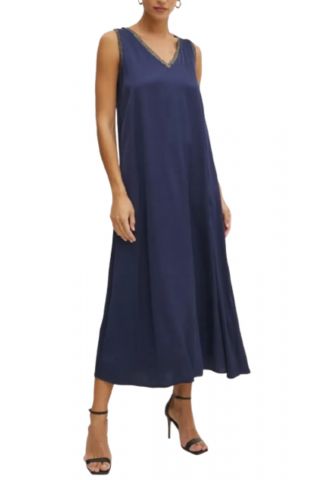 FRACOMINA LONG DRESS BLUE - 358132