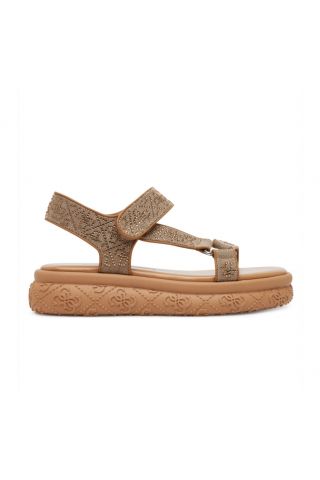 GUESS LODE2 POLYURETHANE WITH STRASS & 4G LOGO BEIGE - 358790