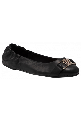 TOMMY HILFIGER ESSENTIAL LEATHER BALLERINA