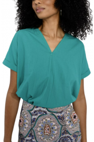 MOLLY BRACKEN LADIES WOVEN TOP - LA1157BBE GREEN FRANCE