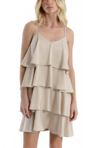 MOLLY BRACKEN LADIES WOVEN DRESS - TW103BP GOLDEN BEIGE FRANCE