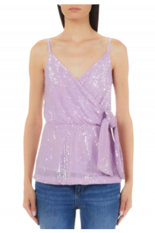 LIU JO WHITE WA3J73 TOP PAILLETTES WA3398J6641_PALEPURPLE