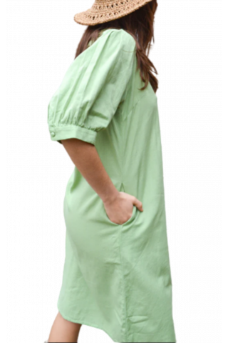 FRANSA FRMADDIE DRESS ONECOLOR 20611928_GREEN