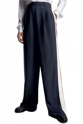 TOMMY HILFIGER - WIDE LEG PIECED GBL STP PANTS WW0WW39069_DW5