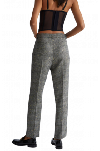 LIU JO WHITE 2ND MF3C57 PANT.CHICO NEW CHECK