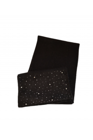 MOLLY BRACKEN LADIES KNITTED SCARF  - B265 BLACK FRANCE