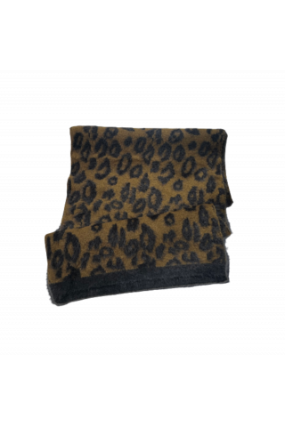 MOLLY BRACKEN LADIES KNITTED SCARF  - B218 KHAKI FRANCE