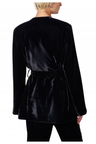 BLACK & BLACK BLAZER VELVET W24B2064 BLACK