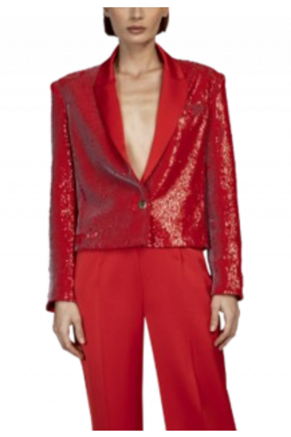 TASSOS MITROPOULOS RED FROSTED BLAZER TM30704