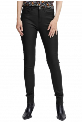 FRANSA WOMEN'S PANT COATED SKINNY BLACK