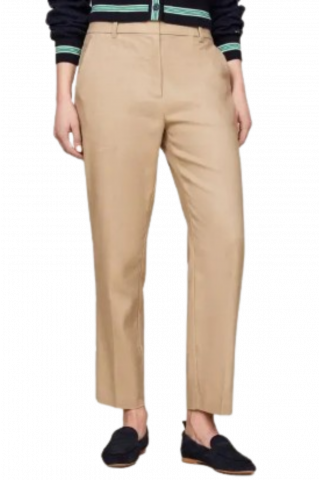 TOMMY HILFIGER - SLIM STRAIGHT LINEN BEIGE