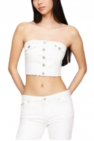 TOMMY HILFIGER - BUSTIER TOP BF BH6192 WHITE
