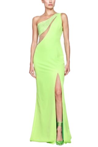 TASSOS MITROPOULOS - MAXI DRESS MUFFIN ONE SOULDER GREEN/STRASS