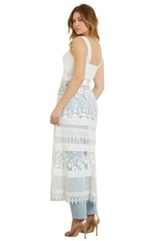 GUESS - SL JOLENE DUSTER WHITE DRESS