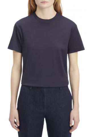 CALVIN KLEIN MERCERIZED COTTON REG TOP SS NIGHT SKY