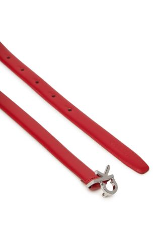 CALVIN KLEIN - CK BUCKLE SKINNY BELT 1.5 RED - 358156