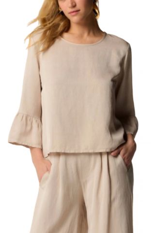 KOCCA JAYDEN CORDA BLOUSE 82%VISC.18%LINO. - 357747