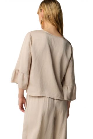 KOCCA JAYDEN CORDA BLOUSE 82%VISC.18%LINO. - 357747